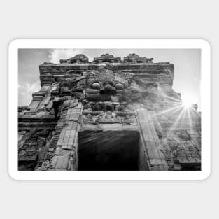 Unique landscape photography of Temple entrance at Prambanan Sticker